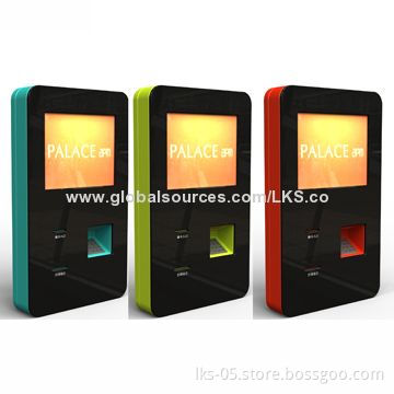 Receipt printer kiosk with card reader and printer